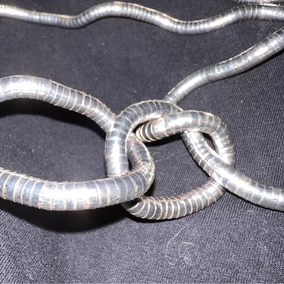 Bundle of 2 Flexible Silver Color “Snake” Multi-Use Jewelry - Necklace/Bracelet - Picture 12 of 17